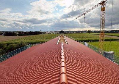 Dach für eine Lagerhalle auf einem Bauernhof bei München
