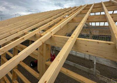 Dachkonstruktion für Lagerhalle auf Bauernhof bei München