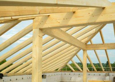 Dachkonstruktion aus Holz in München