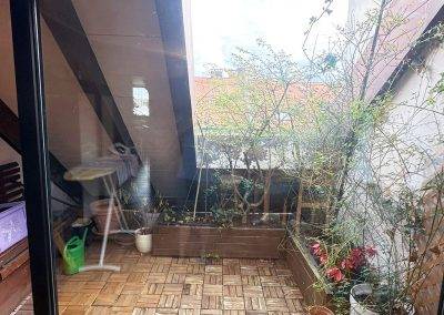 Dachloggia mit Überdachung - vorher